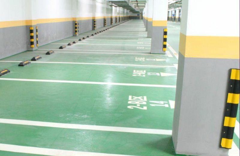 万科楼盘地下车库标线划